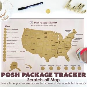POSH PACKAGE TRACKER
Scratch-off Map